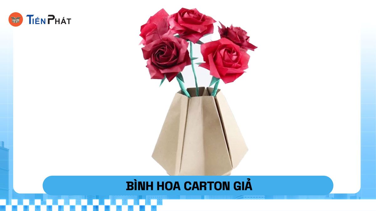 Bình hoa carton giả