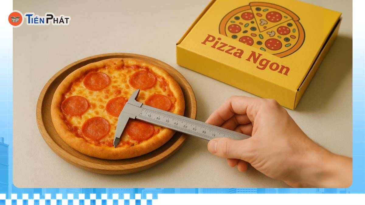 Cách đo kích thước pizza để chọn size hộp phù hợp