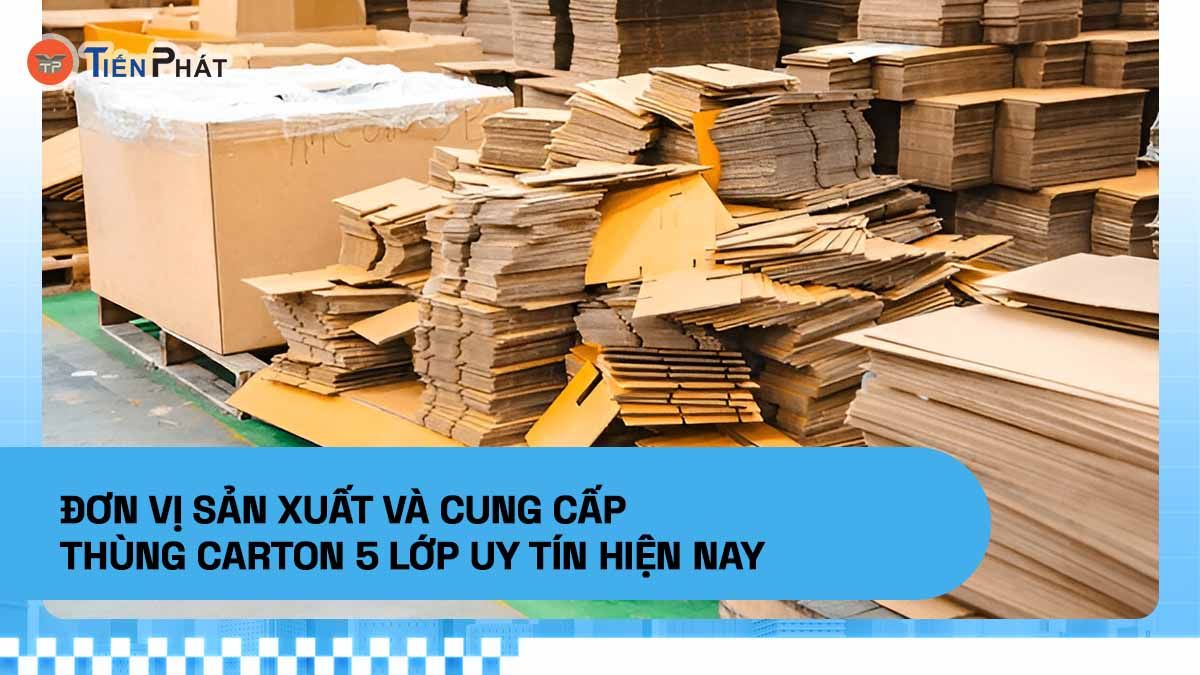 Đơn vị sản xuất và cung cấp thùng carton 5 lớp uy tín hiện nay