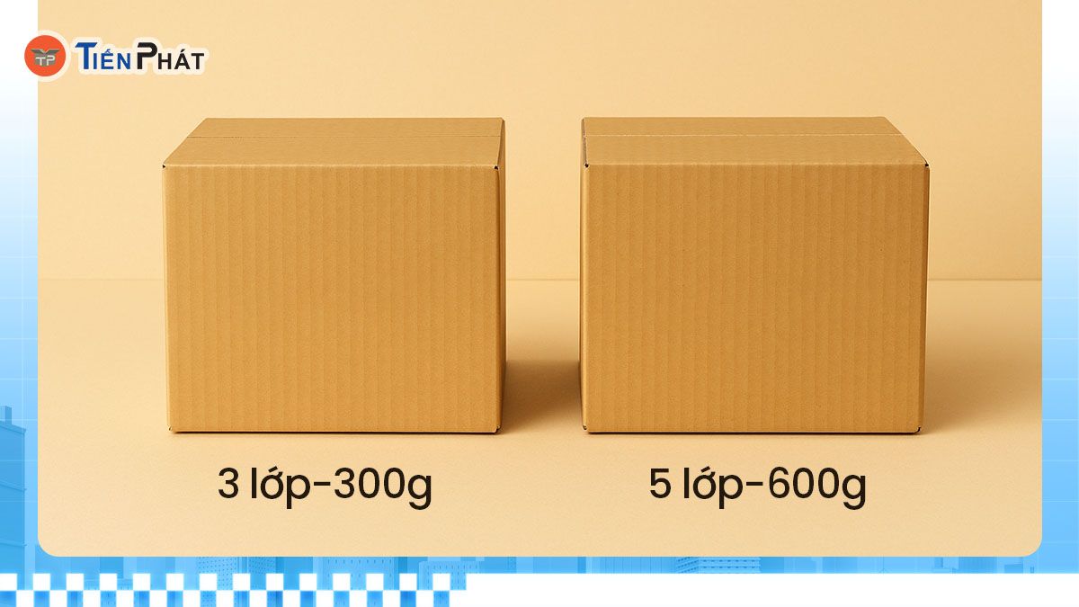 Kích thước ảnh hưởng như thế nào đến trọng lượng thùng carton?