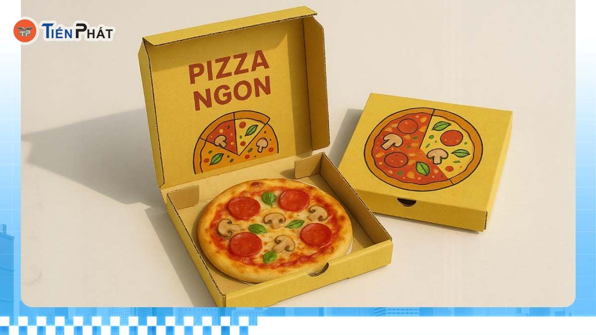 Size hộp pizza ảnh hưởng đến việc đóng gói như thế nào?