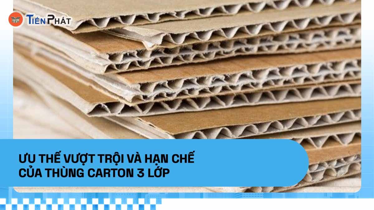 Ưu thế vượt trội và hạn chế của thùng carton 3 lớp