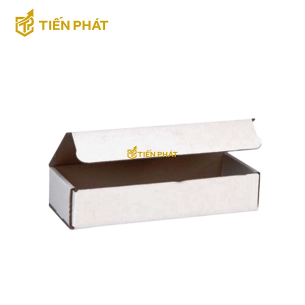 Hộp carton trắng, nắp gài, không họa tiết