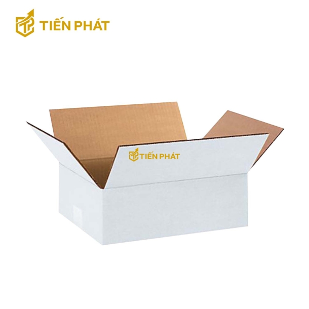 Hộp carton trắng ship COD, nắp mở 2 bên, không họa tiết