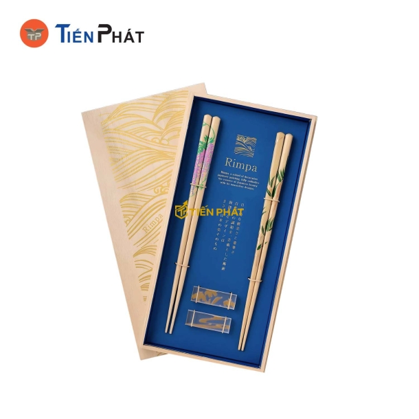 Hộp giấy đựng 2 cặp đũa màu nâu, cao cấp