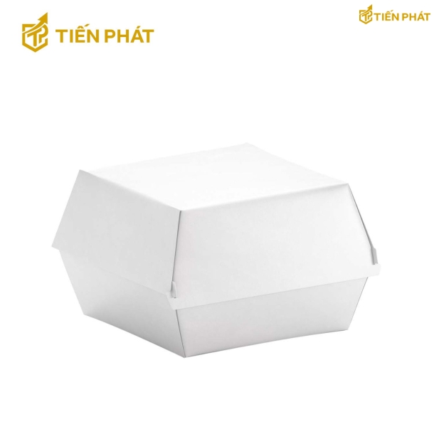 Hộp giấy đựng bánh bao, màu trắng, không họa tiết