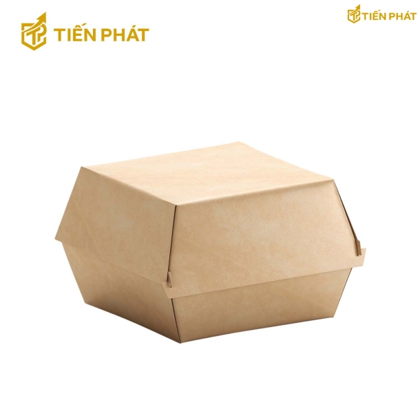 Hộp giấy đựng bánh bao, nâu, không họa tiết