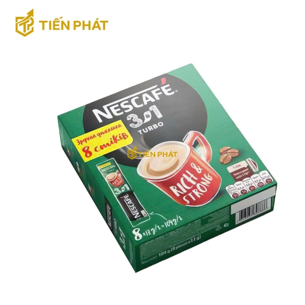 Hộp giấy đựng cà phê, bao bì Nescafe, màu xanh lá