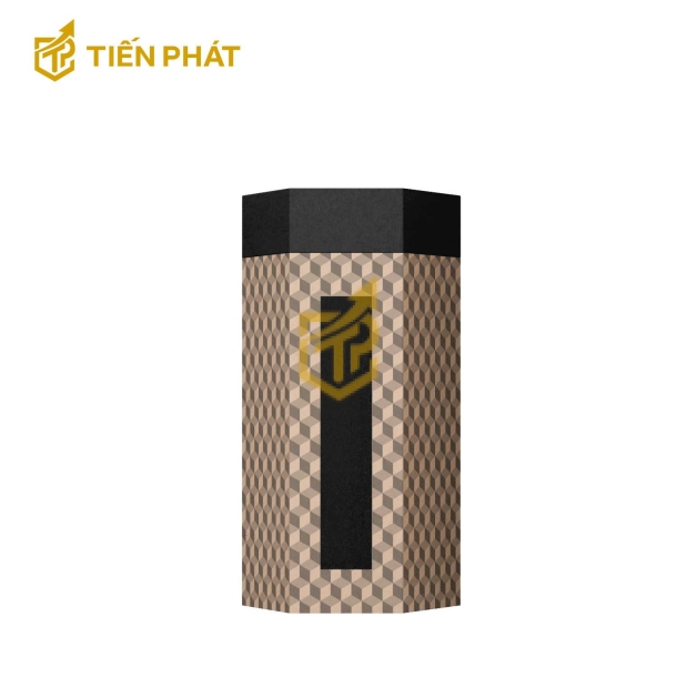 Hộp giấy đựng cafe, màu nâu, nắp đen, không họa tiết