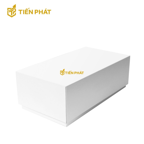 Hộp giấy đựng điện thoại, màu trắng, không họa tiết