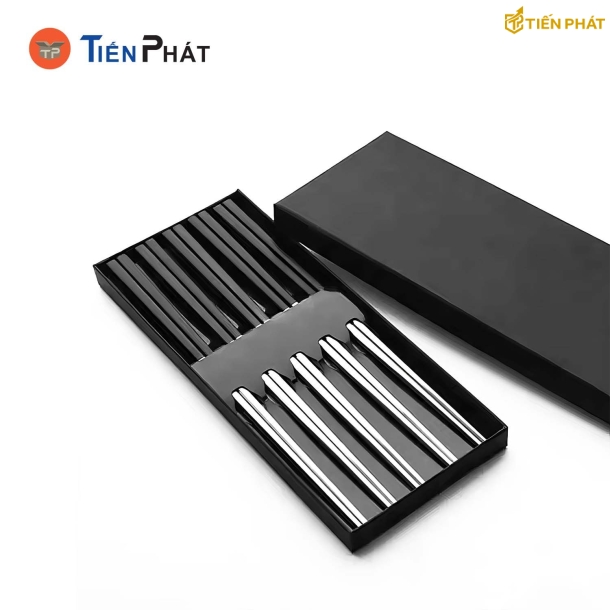 Hộp giấy đựng đũa màu đen, không in họa tiết