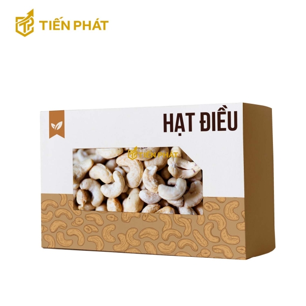 Hộp giấy đựng hạt điều, giá xưởng, in theo yêu cầu, giao toàn quốc