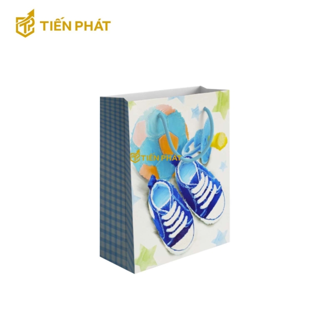 Túi giấy đựng giày trẻ em, họa tiết độc đáo