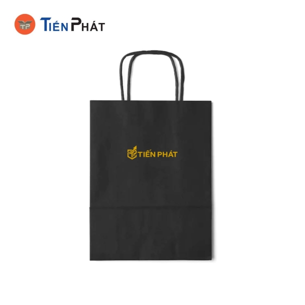 Túi giấy đựng quần áo, màu đen, không họa tiết