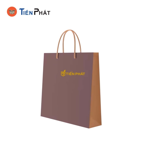 Túi giấy đựng quần áo, màu nâu, không họa tiết