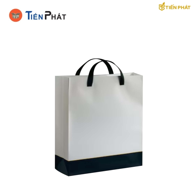 Túi giấy đựng quần áo, màu trắng, đen, không họa tiết