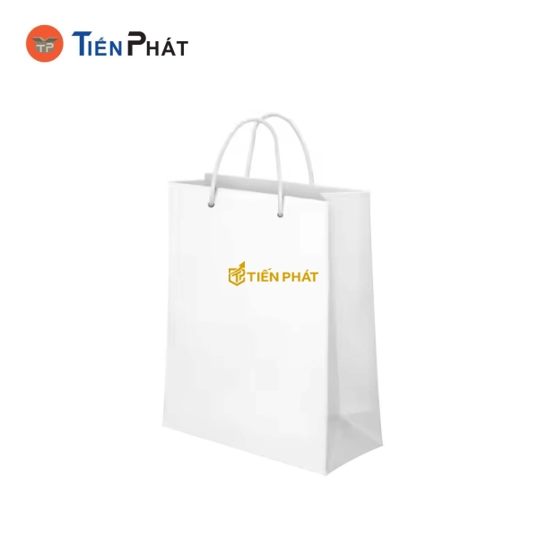 Túi giấy đựng quần áo, màu trắng, không họa tiết